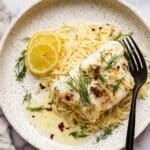 Poached Cod in Coconut Milk with Dill & Lemon Recipe