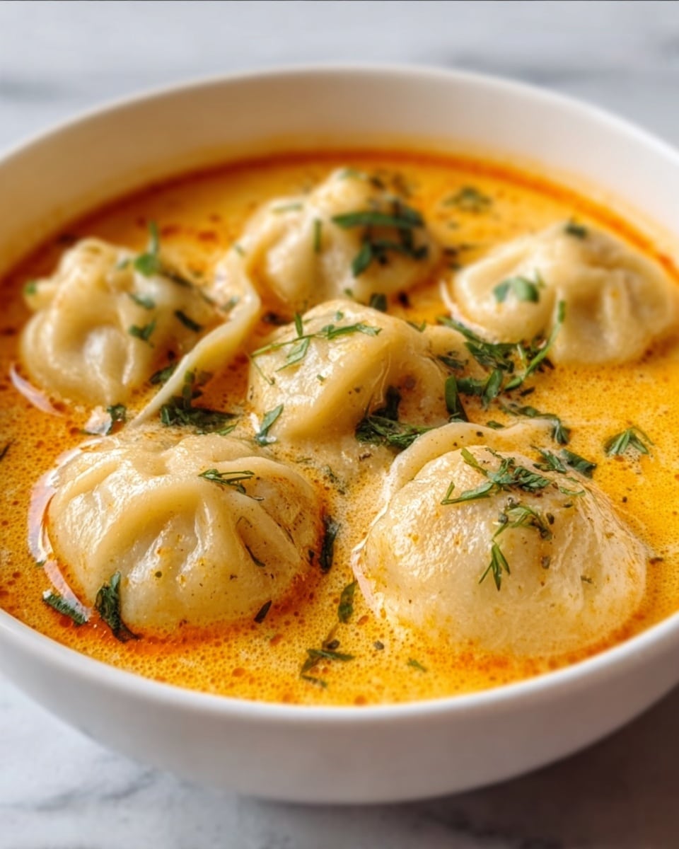 An oval white plate holds a pile of pale beige dumplings with soft folds and smooth textures arranged closely together. To the top left, a small white plate with a thin grey edge contains four colorful paste dollops: a large red one, a medium light brown one, and two smaller pale green ones. To the top right, there is a white bowl filled with white liquid, sitting next to a small pile of bright green chopped herbs. All items are placed on a white marbled surface. Photo taken with an iphone --ar 4:5 --v 7