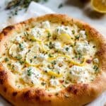 Lemon Pizza with Ricotta, Mozzarella, and Fresh Thyme Recipe