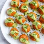 Baked Salmon Meatballs with Creamy Avocado Sauce Recipe