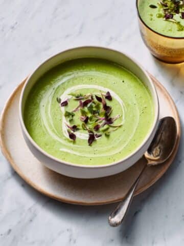 Chilled Avocado and Cucumber Soup with Mint and Yogurt Recipe