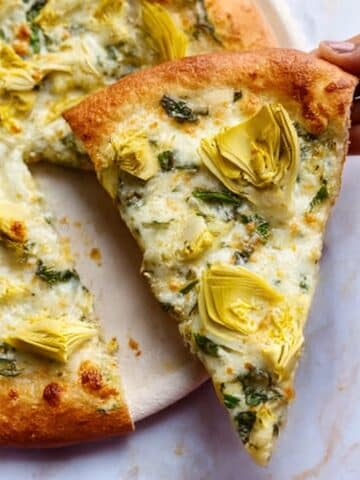 Artichoke Spinach Cheese Pizza Recipe