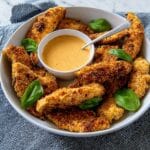 Pretzel-Crusted Chicken Breasts with Cheddar Mustard Sauce Recipe
