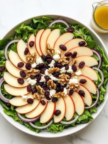 Apple Salad with Candied Walnuts and Cranberries Recipe