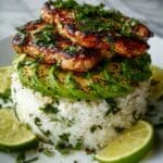Honey Lime Chicken & Avocado Rice Stack Recipe