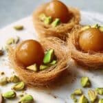 Gulab Jamun Kunafa Nests with Pistachios Recipe