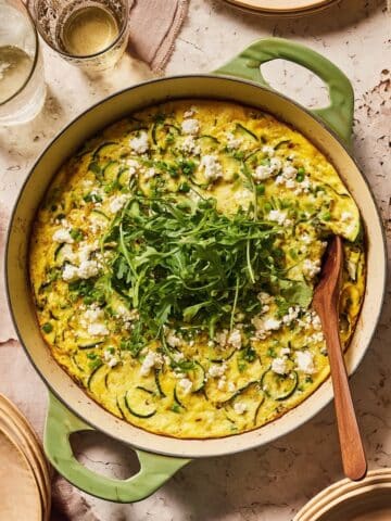 Zucchini Frittata with Feta and Chives Recipe