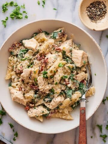 Creamy Chicken Orzo Bake Recipe