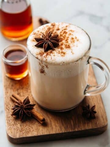 Homemade Chai Latte with Warm Spices and Maple Syrup Recipe