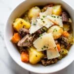 Beef and Lamb Irish Stew with Potatoes, Carrots, and Fresh Herbs Recipe