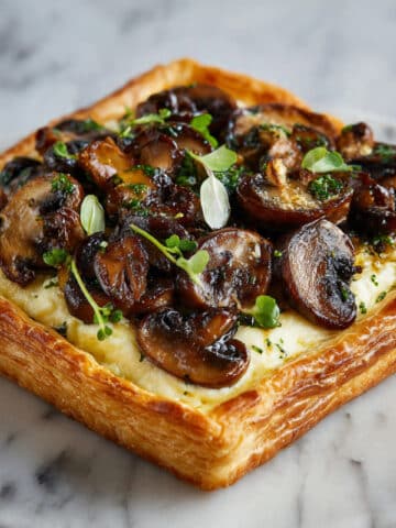 Mushroom and Caramelized Onion Phyllo Tart Recipe