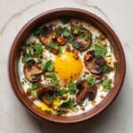 Baked Egg with Truffle, Brie, and Mushrooms Recipe