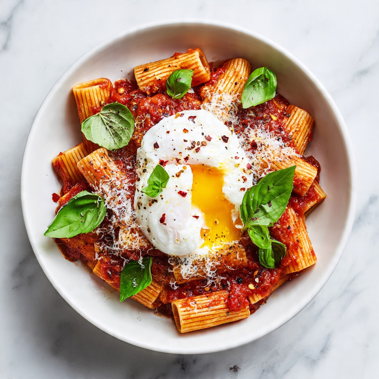 Roasted Red Pepper Rigatoni with Burrata Cream Sauce – Delicious & Easy