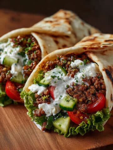 Mediterranean Spiced Beef Wraps with Creamy Feta Sauce – Ultimate 30-Minute Dinner Recipe
