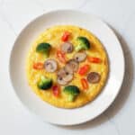 Keto Egg Casserole with Broccoli, Red Bell Peppers, Mushrooms, and Cheddar Recipe