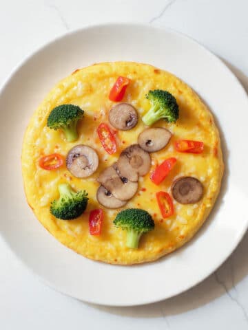 Keto Egg Casserole with Broccoli, Red Bell Peppers, Mushrooms, and Cheddar Recipe