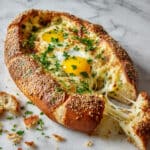 Cheese and Egg Georgian-Inspired Bread Boat Recipe