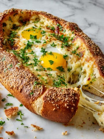 Cheese and Egg Georgian-Inspired Bread Boat Recipe