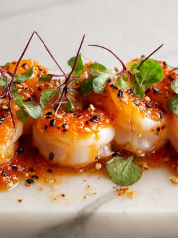 Langoustine Carpaccio with Vanilla and Passion Fruit Recipe