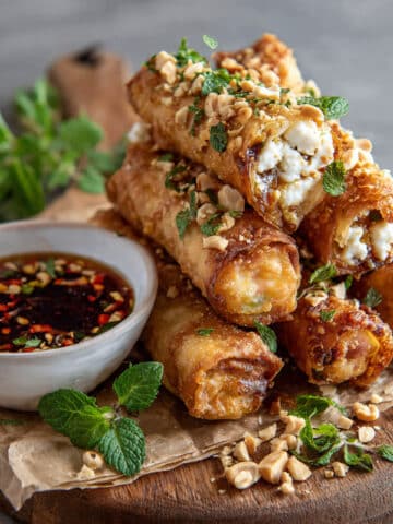 Crispy Baked Brie Wraps with Spicy Honey Drizzle Recipe