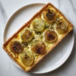Cheesy Crusted Caramelized Leek Bake Recipe