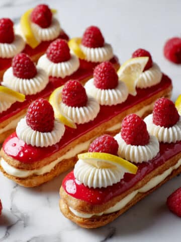 Lemon Raspberry Eclairs Recipe