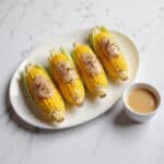 Vegan Elote (Mexican Street Corn) with Lime-Chili Vegan Mayo and Parmesan Recipe
