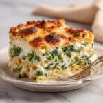 Vegan White Lasagna with Cashew Ricotta, Spinach, and Peas Recipe