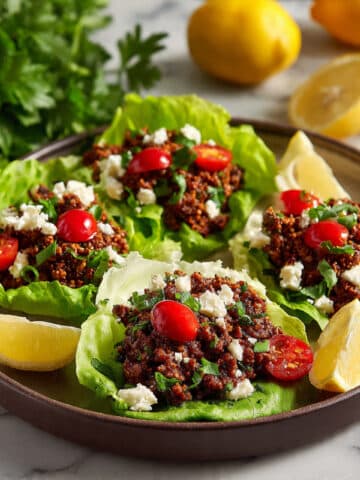 Mediterranean Ground Beef Lettuce Wraps: 25-Minute Healthy Dinner Recipe