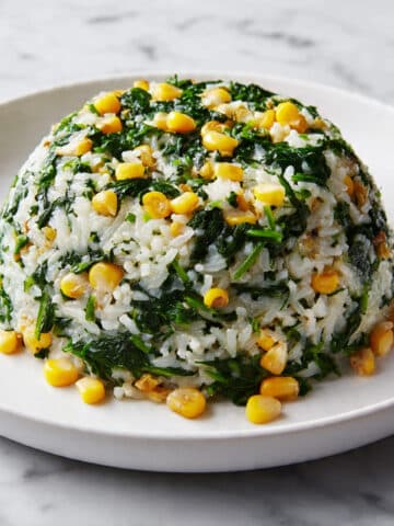 Spinach Corn Rice Recipe