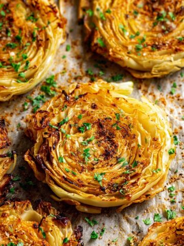 Oven Roasted Garlic Cabbage Steaks Recipe