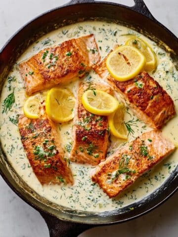 Salmon with Lemon Cream Sauce Recipe