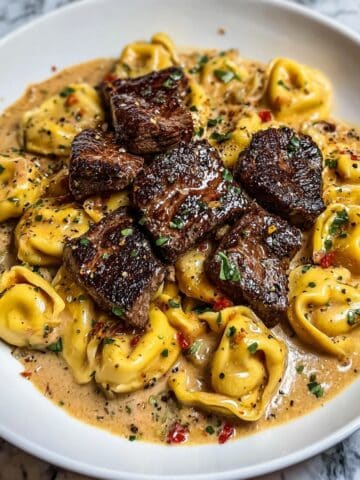 One-Pan Cowboy Butter Tortellini Steak Bites Recipe