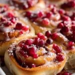 Cranberry Cinnamon Rolls with Cream Cheese Frosting Recipe
