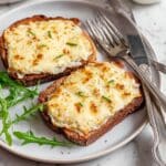 Cottage Cheese Toast with Egg and Bagel Seasoning in the Air Fryer Recipe