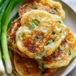 Crispy Rice Paper Scallion Pancakes with Dipping Sauce Recipe
