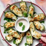 Roasted Jalapeño Poppers with Three Cheeses and Fresh Herbs Recipe