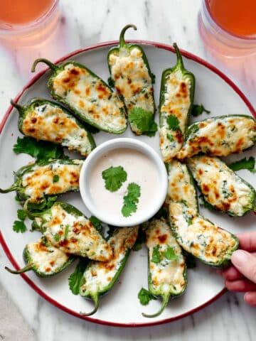 Roasted Jalapeño Poppers with Three Cheeses and Fresh Herbs Recipe