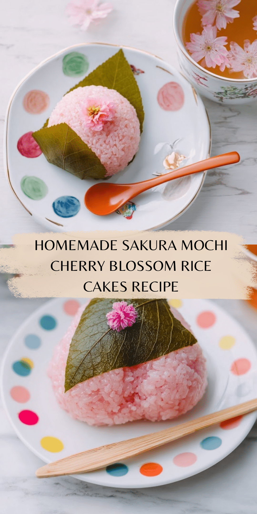 Pink Rice Cakes Sakura Mochi Kansai-Style Cherry Blossom Rice Cakes Recipe