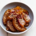 Spicy Pan-Fried Konnyaku with Soy-Sake Glaze Recipe