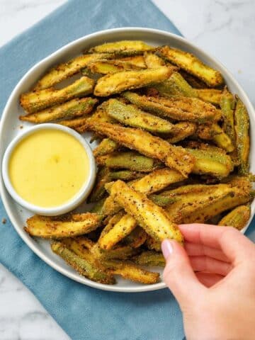 Crispy Air Fryer Okra with Italian Seasoning Recipe