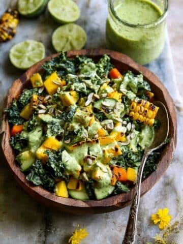 Mango Kale Chopped Salad with Cilantro Lime Dressing Recipe