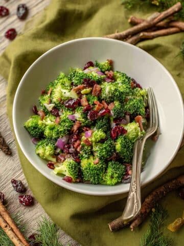 Vegan Broccoli Salad with Cranberries, Sunflower Seeds, and Cashew Dressing Recipe