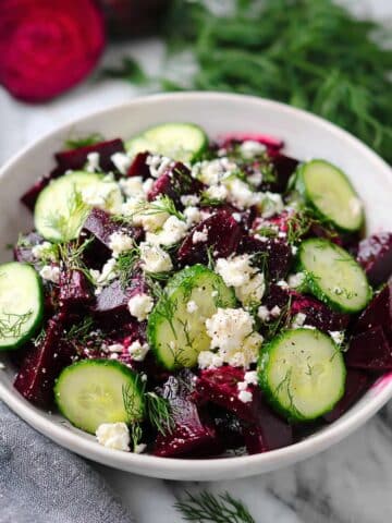 Beet Salad with Feta, Cucumbers, and Dill Recipe