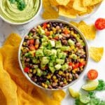 Fiesta Salad with Avocado Hummus and Crisped Corn Tortillas Recipe