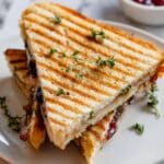 Turkey and Cranberry Sauce Panini with Provolone and Fresh Thyme Recipe