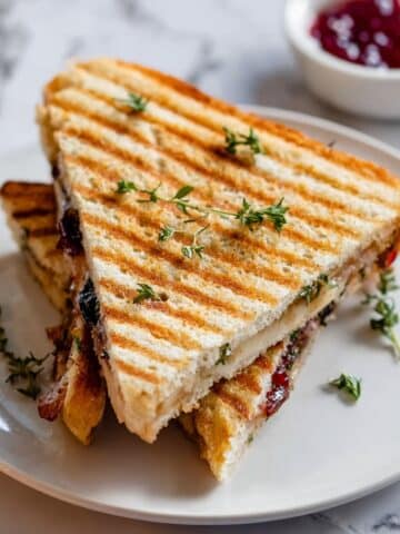 Turkey and Cranberry Sauce Panini with Provolone and Fresh Thyme Recipe
