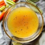 Homemade Chicken Stock from Rotisserie Chicken Bones Recipe