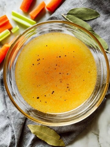 Homemade Chicken Stock from Rotisserie Chicken Bones Recipe