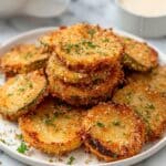 Crispy Fried Zucchini Disks with Parmesan Recipe